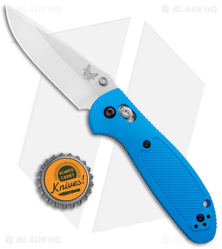 Benchmade Mini Griptilian AXIS Lock Knife Blue (2.91" Satin) 556-BLU-S30V