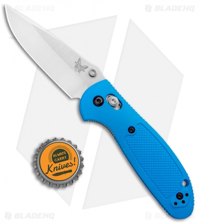 Benchmade Mini Griptilian AXIS Lock Knife Blue (2.91" Satin) 556-BLU-S30V