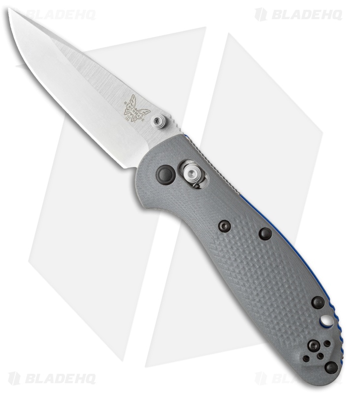 Benchmade Mini Griptilian AXIS Lock Knife Gray/Blue G-10 (2.91