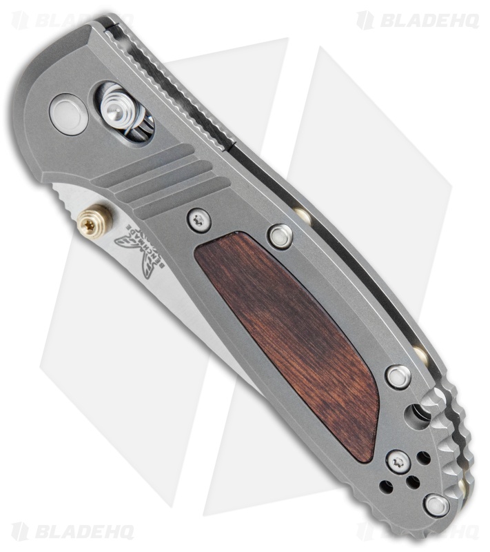 Benchmade Mini Griptilian AXIS Lock Knife Titanium/Wood (CPM20CV) 556