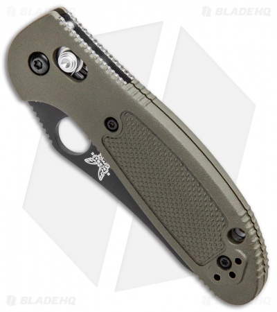 Benchmade Mini Griptilian AXIS Lock Knife Olive Drab (2.91" Serr) 555SBKOD-S30V