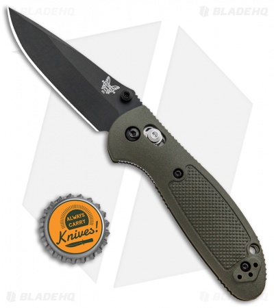 Benchmade Mini Griptilian AXIS Lock Knife Olive Drab (2.91" Black) 556BKOD-S30V