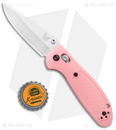 Benchmade Mini Griptilian AXIS Lock Knife (2.91" Satin) 556-PNK-S30V