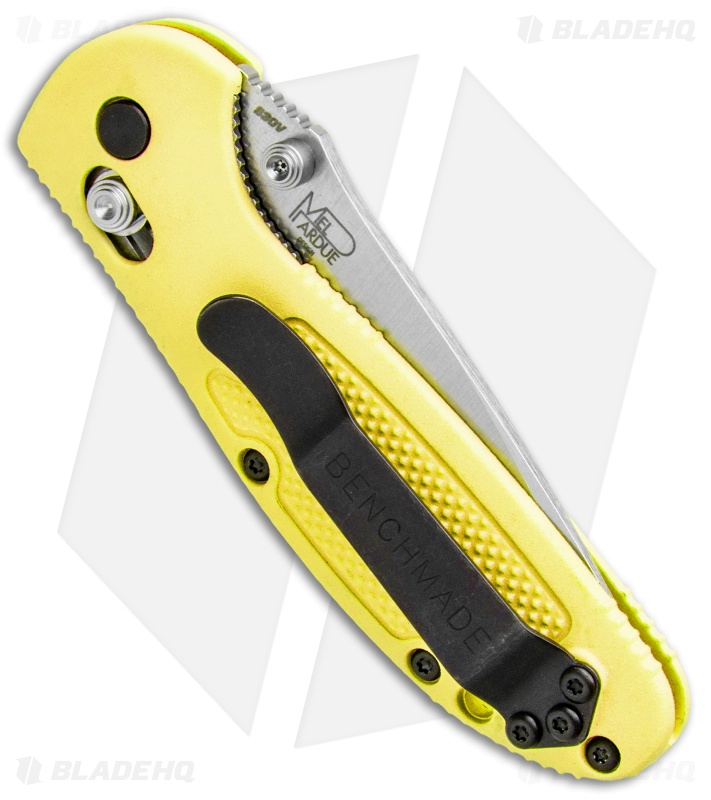 Benchmade Mini Griptilian AXIS Lock Knife Yellow (2.91" Satin Serr) S30V