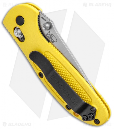 Benchmade Mini Griptilian Knife Yellow (2.91" Satin) 556-YEL-S30V