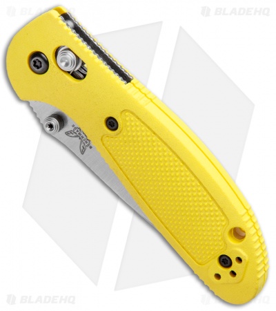 Benchmade Mini Griptilian Knife Yellow (2.91" Satin) 556-YEL-S30V