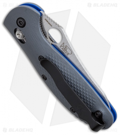 Benchmade Mini Griptilian AXIS Lock Knife Gray/Blue G-10 (2.91" Satin) 555-1