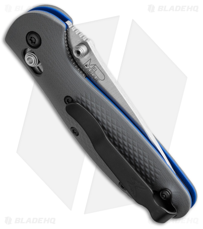 Benchmade Mini Griptilian AXIS Lock Knife Gray/Blue G-10 (2.91" Satin) 556-1