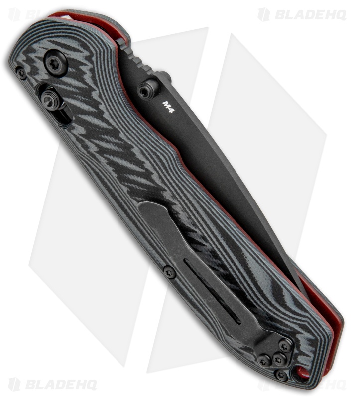 Benchmade Freek AXIS Lock Folding Knife Black/Red G-10 M4 (3.6" Serr) 560SBK-1
