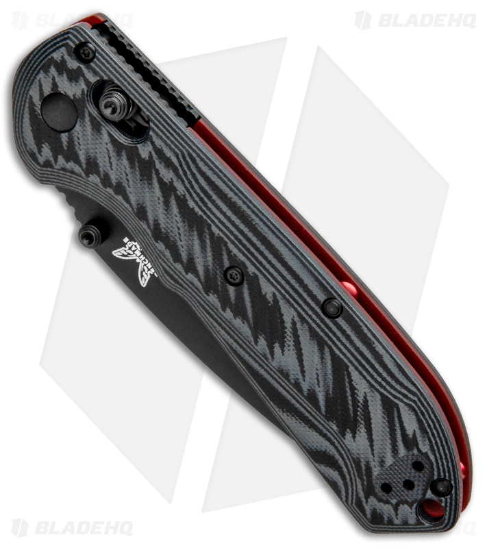 Benchmade Freek AXIS Lock Folding Knife Black/Red G-10 M4 (3.6" Serr) 560SBK-1