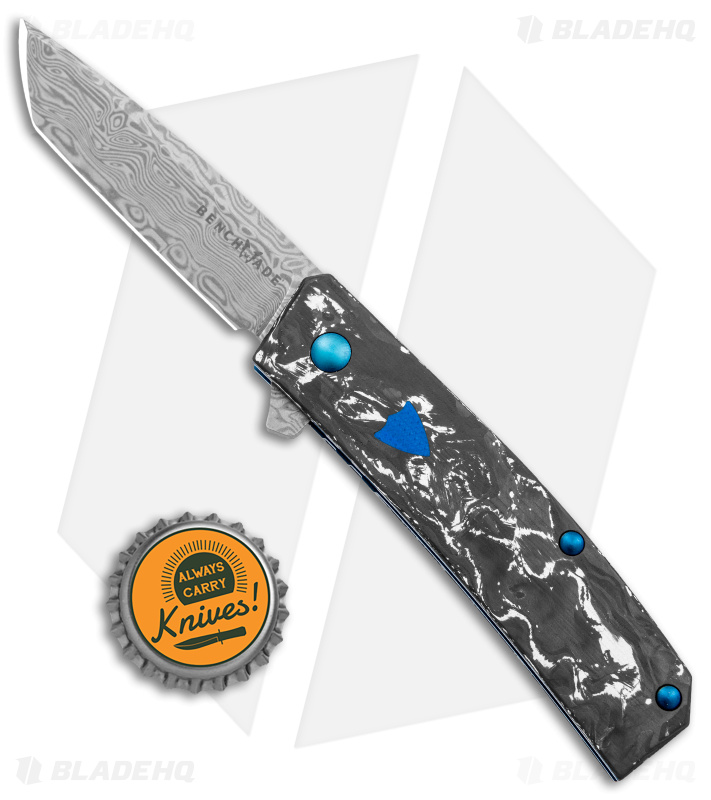 Benchmade Tengu Flipper CF/Damasteel Knife - Blade HQ