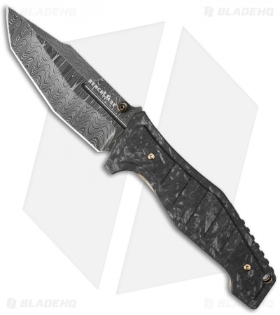 Benchmade Gold Class Sibert Vicar Knife Carbon Fiber (3.86" Damascus) 757-151