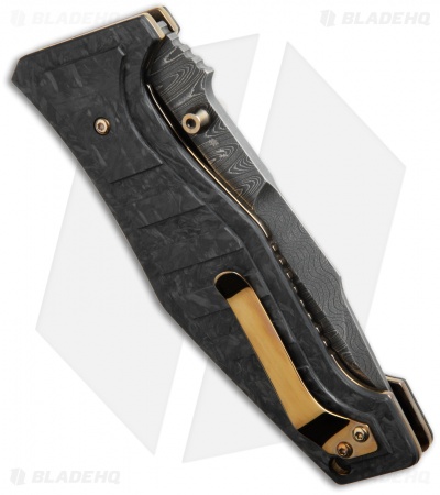 Benchmade Gold Class Sibert Vicar Knife Carbon Fiber (3.86" Damascus) 757-151
