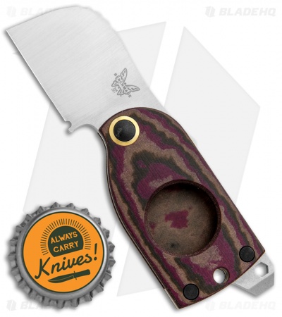 Benchmade Aller Fumée Friction Folder Knife Red Richlite (1.6" Satin) 381