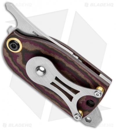 Benchmade Aller Fumée Friction Folder Knife Red Richlite (1.6" Satin) 381