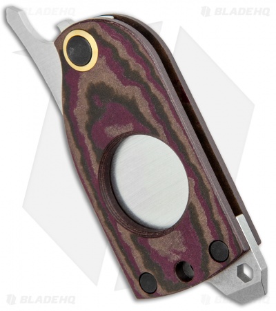 Benchmade Aller Fumée Friction Folder Knife Red Richlite (1.6" Satin) 381