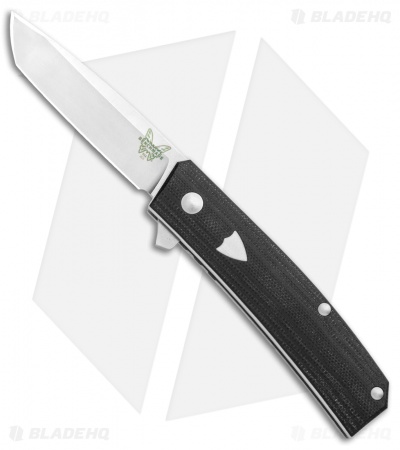 Benchmade Oeser Tengu Flipper Liner Lock Knife Black G-10 (2.77" Satin) 601 