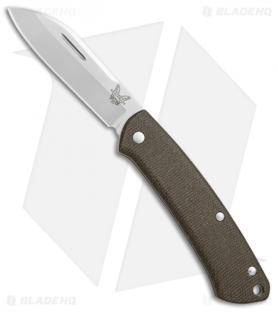 Benchmade Proper Slip Joint Knife Canvas Micarta (2.8" Satin) 319