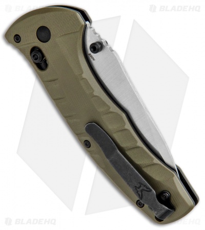 Benchmade Turret AXIS Lock Folding Knife OD Green G-10 (3.7" Satin) 980