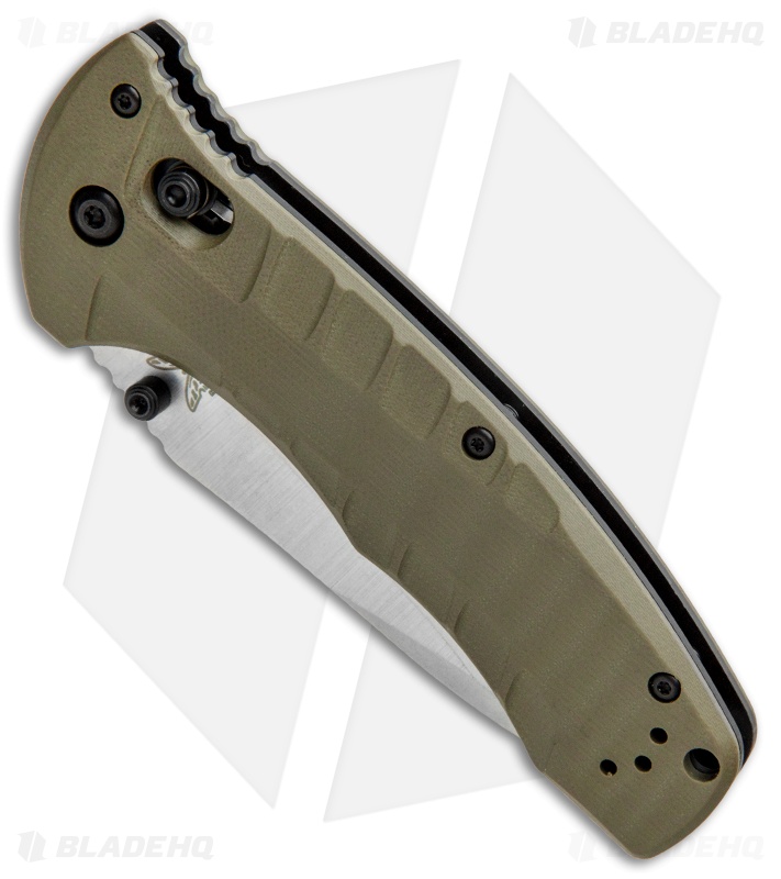 Benchmade Turret AXIS Lock Folding Knife OD Green G-10 (3.7" Satin) 980