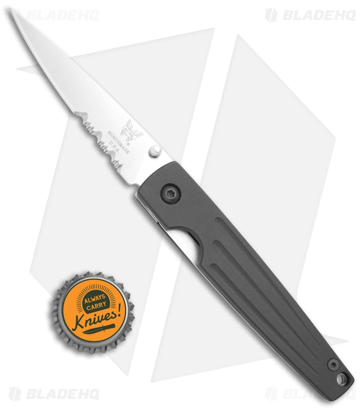 Vintage Benchmade Mini Spike 640S-BLK Liner Lock Knife (3.375" Satin Serr)
