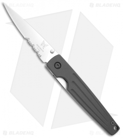 Vintage Benchmade Mini Spike 640S-BLK Liner Lock Knife (3.375" Satin Serr)