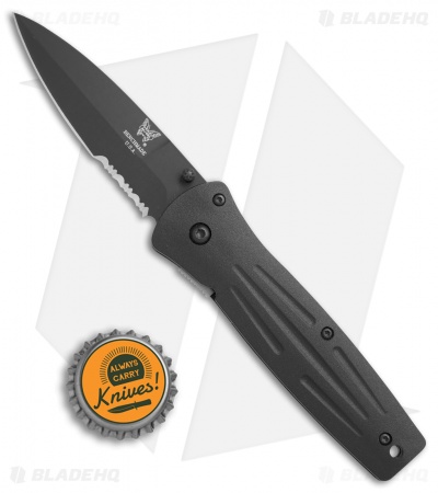 Vintage Benchmade 350 Mel Pardue Liner Lock Knife  (3" Black Serr)