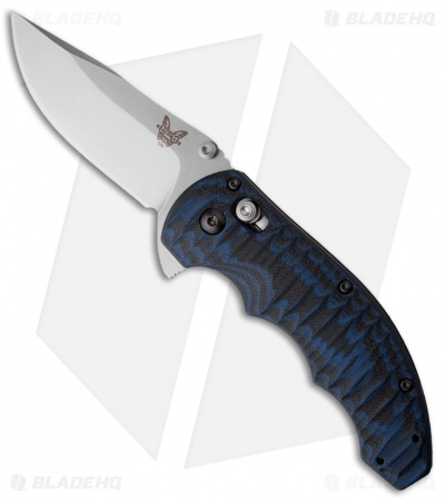 Benchmade Ball Flipper Axis Lock Knife Black/Blue G-10 (3.18" Satin) 300-1