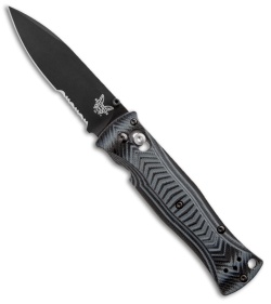 Benchmade Pardue Drop Point AXIS Lock Knife G-10 (3.25" Black Serr) 531SBK