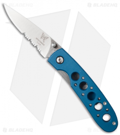 Vintage Benchmade Leopard 612S-BLU Liner Lock Knife (3.0" Satin Serr)