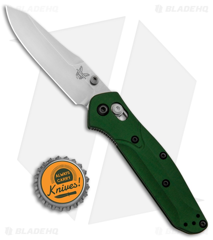 Benchmade 945 Mini Osborne AXIS Lock Knife Green (2.9" Satin)