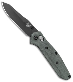 Flytanium Black Micarta Scales + Benchmade 945 Mini Osborne Knife (2.9" Black)