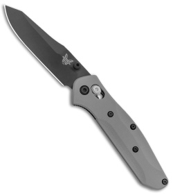 Flytanium Gray G-10 Scales + Benchmade 945 Mini Osborne Knife (2.9" Black)