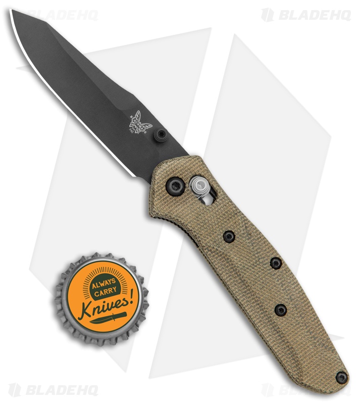  Flytanium Green Micarta Scales + Benchmade 945 Mini Osborne Knife (2.9" Black)