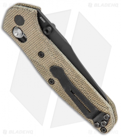  Flytanium Green Micarta Scales + Benchmade 945 Mini Osborne Knife (2.9" Black)