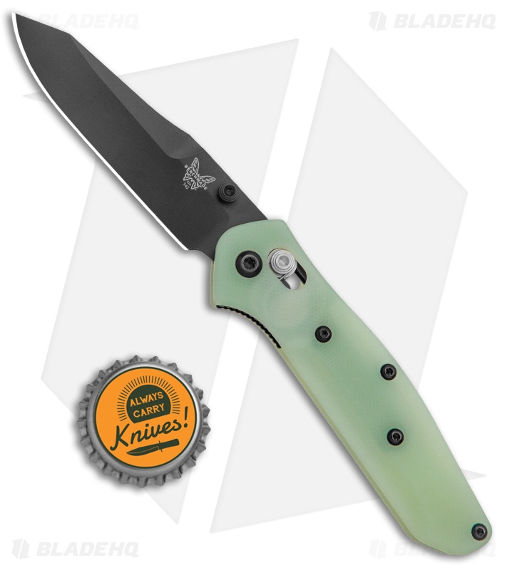 Flytanium Jade G-10 Scales + Benchmade 945 Mini Osborne Knife (2.9" Black)