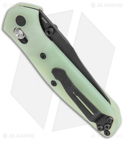 Flytanium Jade G-10 Scales + Benchmade 945 Mini Osborne Knife (2.9" Black)
