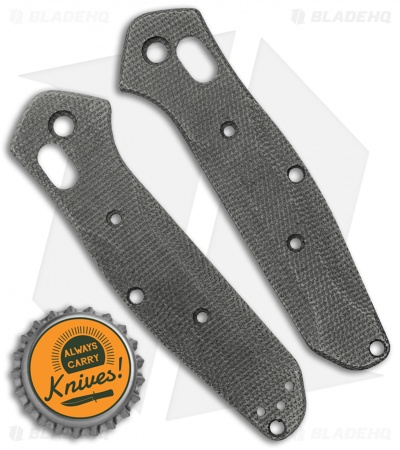 Flytanium Custom Black Micarta Scales for Benchmade Mini Osborne 945
