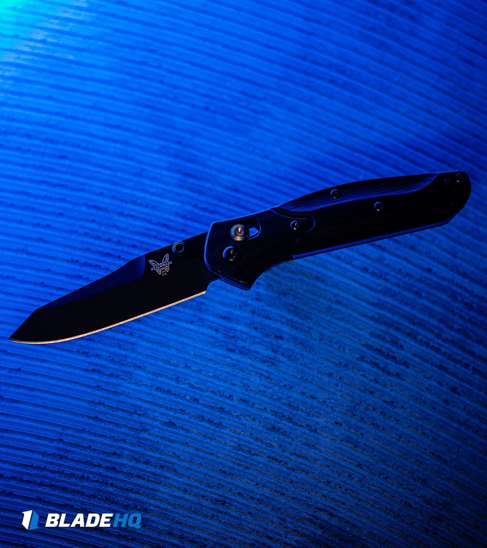 Benchmade Mini Osborne 945 Pocket Knife | Black/Blue G-10