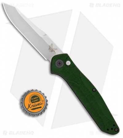 Benchmade Osborne 9400 Automatic Knife Green Aluminum (3.4" Satin)