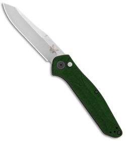 Benchmade Osborne 9400 Automatic Knife Green Aluminum (3.4&quot; Satin) | 124232