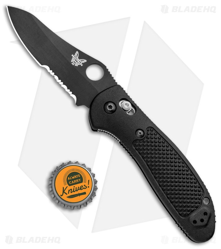 Benchmade Griptilian AXIS Lock Knife Black (3.45" Black Serr) 550SBK-S30V
