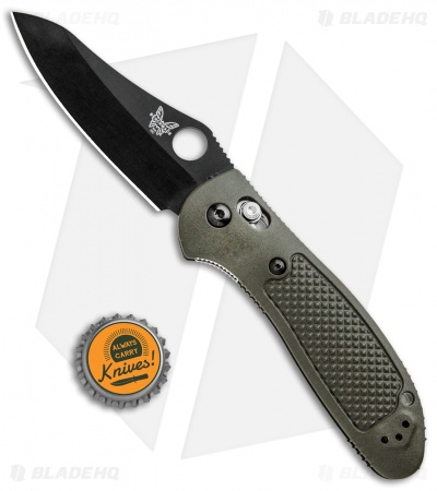 Benchmade Griptilian AXIS Lock Knife OD Green (3.45" Black) 550BKOD-S30V