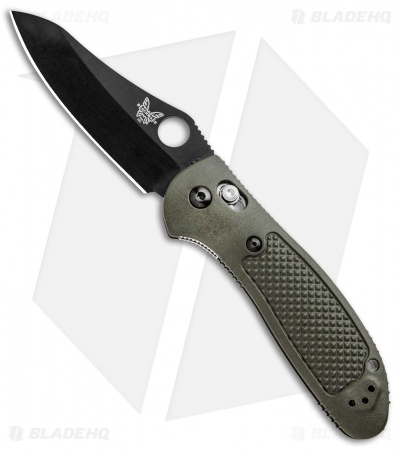 Benchmade Griptilian AXIS Lock Knife OD Green (3.45" Black) 550BKOD-S30V