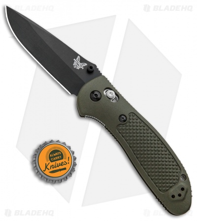 Benchmade Griptilian AXIS Lock Knife Olive Drab (3.45" Black) 551BKOD-S30V