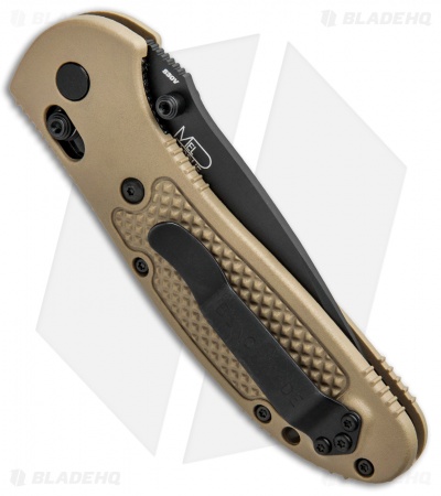 Benchmade Griptilian AXIS Lock Knife Sand (3.45" Black Serr) 551SBKSN-S30V