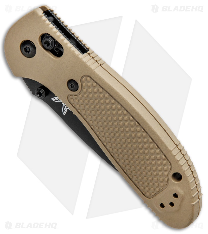 Benchmade Griptilian AXIS Lock Knife Sand (3.45" Black Serr) 551SBKSN-S30V