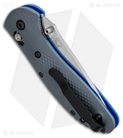 Benchmade Griptilian AXIS Lock Knife Gray/Blue G-10 (3.45" Satin) 551-1