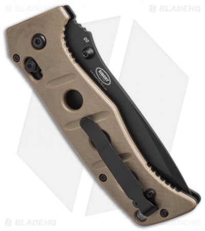 Benchmade Sibert 275SBKSN Adamas AXIS Lock Knife Tan G-10 (3.82" Black Serr)