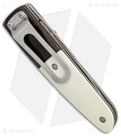 Vintage Benchmade 850-01 Mel Pardue Knife Black Dymondwood/Ivory (2.8" Satin)